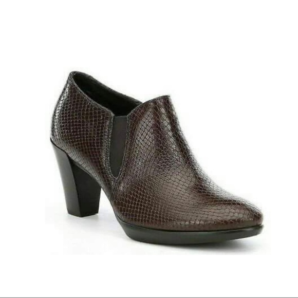 Ecco Shape 55 Plateau Stack Shootie Coffee Cafe Booties Women’s Size 40 - Picture 1 of 10